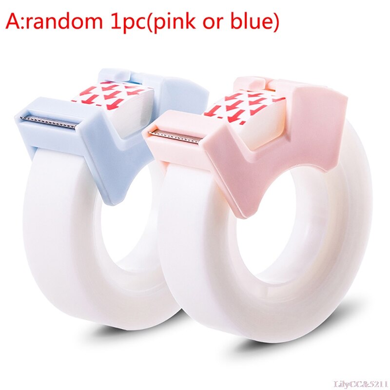 1Pc Transparante Kleine Tape 12Mm Plakband Met Snijgereedschap Beschrijfbare Onzichtbare Correctie Tape Briefpapier: A
