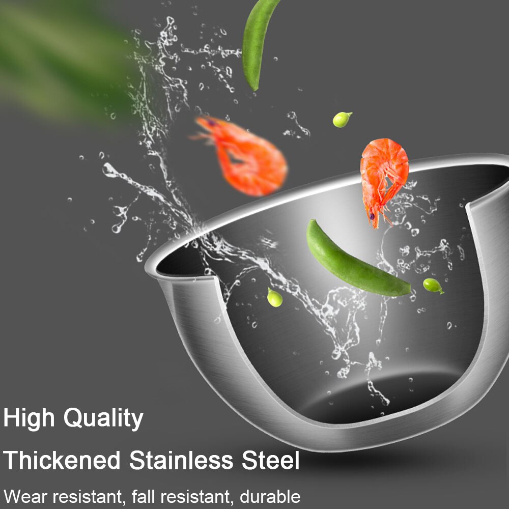 Cuenco mezclador EHZ de acero inoxidable para ensalada, conjunto de 8 Uds. Fresco sellado de Bol, herramienta de cocina cepilladora afilada para hornear pasteles y verduras