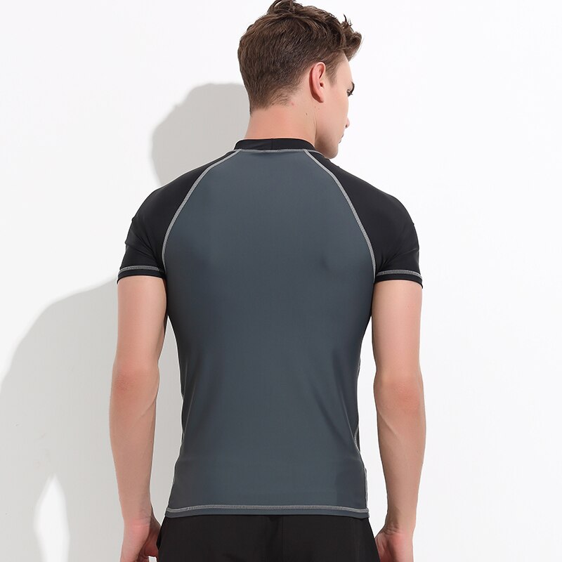 Miesten upf 50+  rashguard uimapaita rashguard toppi laitesukellukseen, snorklaukseen, uintiin, vesiurheiluun lyhythihainen t-paita aikuisille