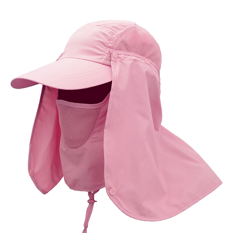 Aba larga Bucket Hat com Tampa Do Pescoço, Outdoor Proteção Solar Chapéus, Quick Dry, Verão Caps, Respirável, Caça, Pesca: Verde exército