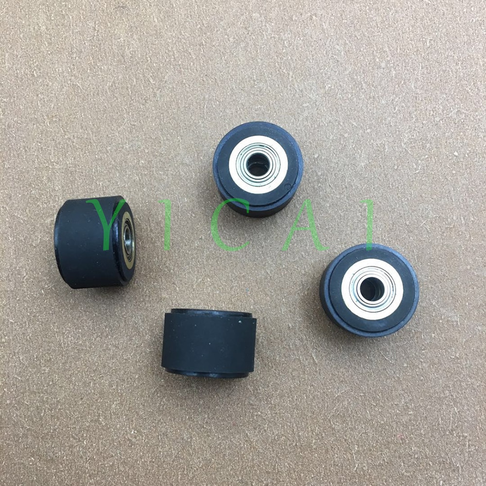 Rolo de borracha 4x para plotter de corte porcelana de fibra de vinil, rolo de pressão e roda de alimentação de cobre, 4x