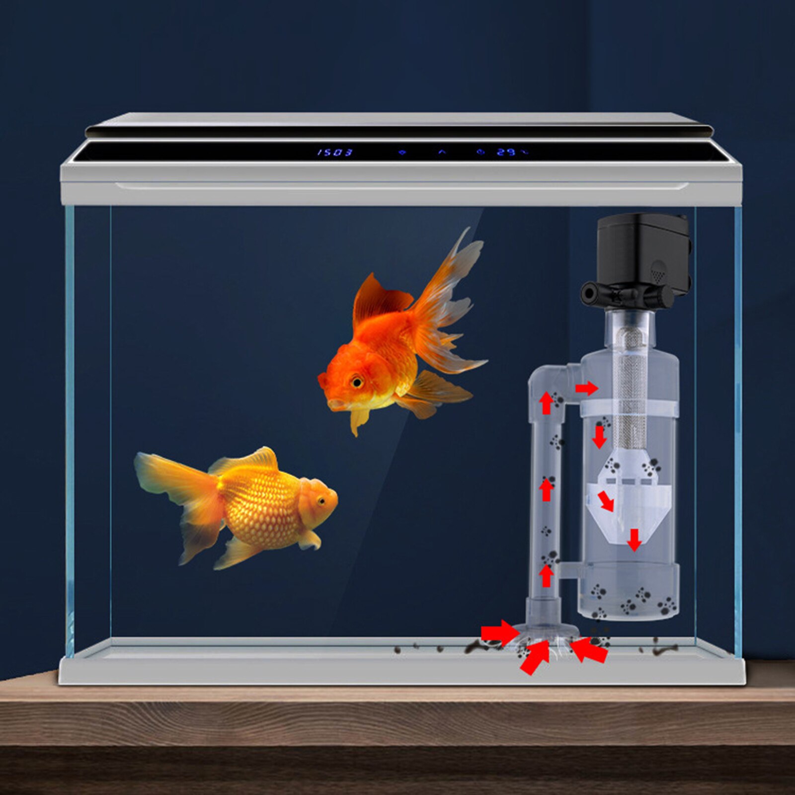 Aquarium Fishing Toilet Automatic Fishing Poop Suction Separator 60cm