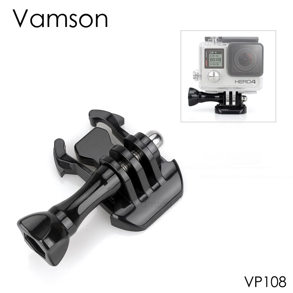 Vamson Voor Gopro Accessoires Helm Mount Base Adapter Gesp Met Lange Schroef Voor Gopro Hero 8 7 6 5 4 3 Voor Xiaomi Voor Yi VP108