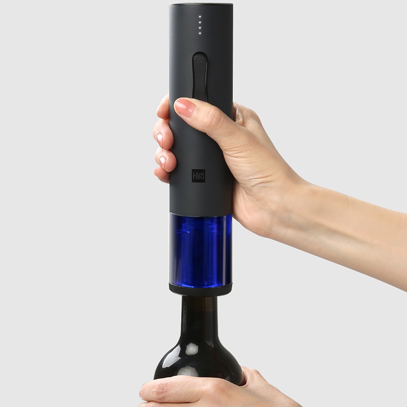 Huohou Automatic Wine Bottle Opener Kit Electric Corkscrew With Foil Cutter Wine Decanter Pourer Aerator For Family