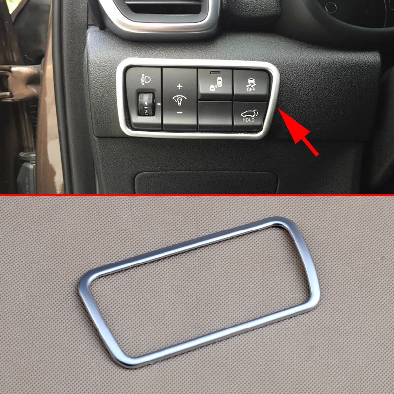 Dashboard Light Switch Button Cover Voor Kia Sportage Ql Matte Chrome Interieurlijsten