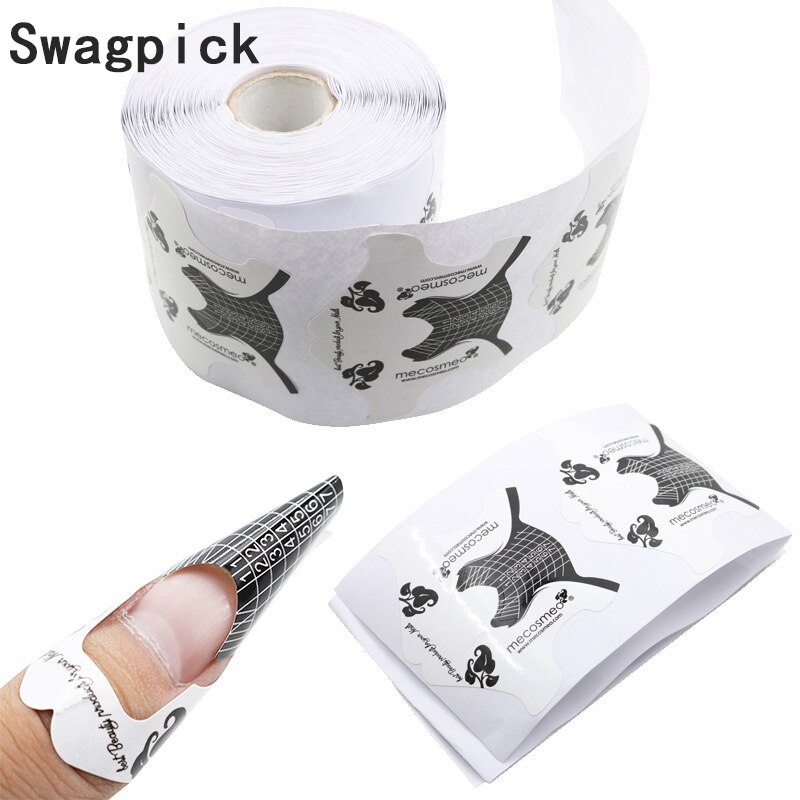 Swagpick 100 pièces U carré pointu forme de fin adhésif forme d'ongle pour acrylique UV Gel pointe d'ongle Extension d'ongle Art outil Pro
