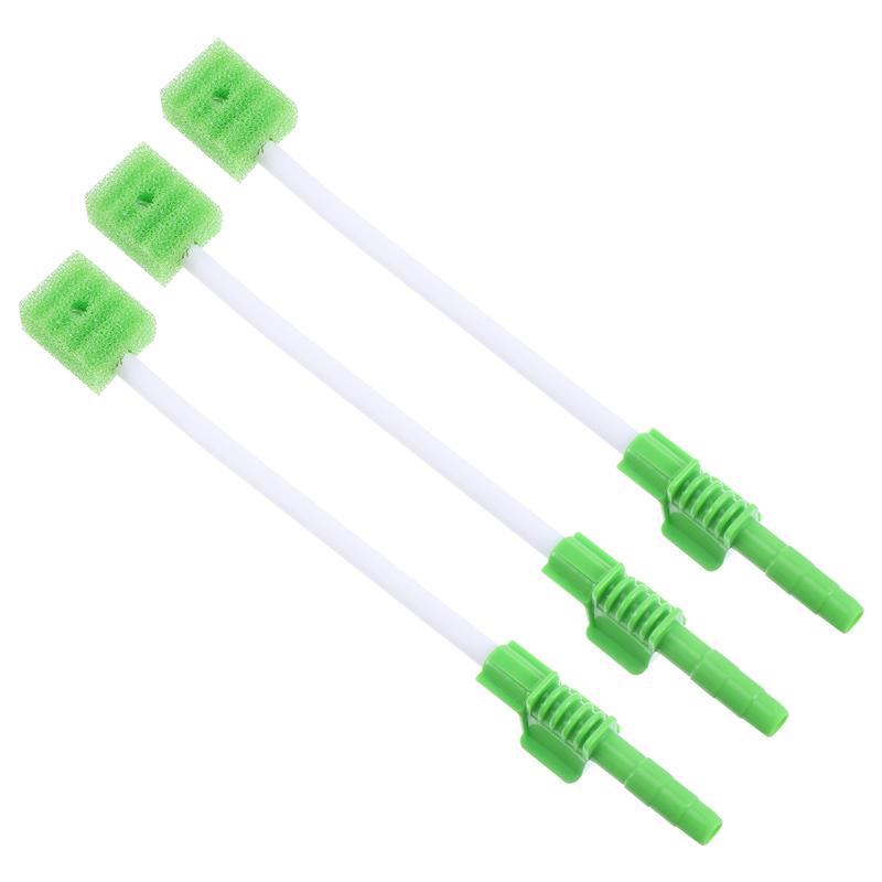 3Pcs Sponge Tooth Brushes Oral Swabs Oral Cleaning Brushes Sponge Swabs Toothbrushes Mouth Swabs For Elderly 19.5X2.2CM