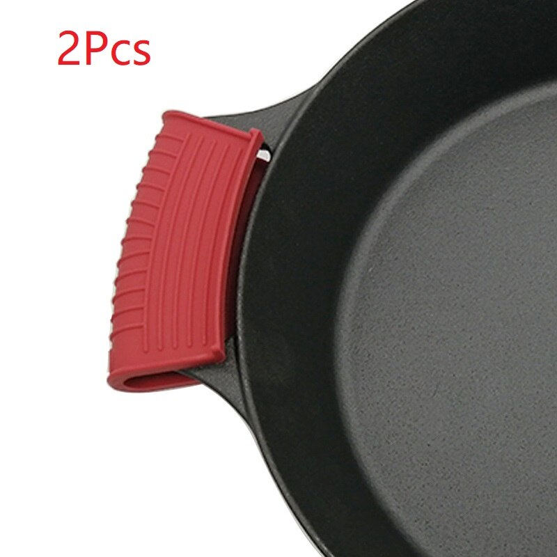 2/1 stuks siliconen keukengereedschap voor potten, handvat, ovenwanten, plaatklem, anti-verbranding, dikkere keukenaccessoires: 04