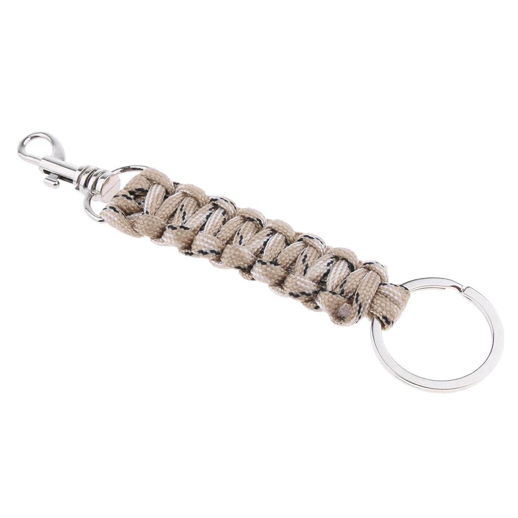 Parachute Cord Keychain Paracord Keyring, 360 Degree Rotation Snap Hook, Convenient to Use