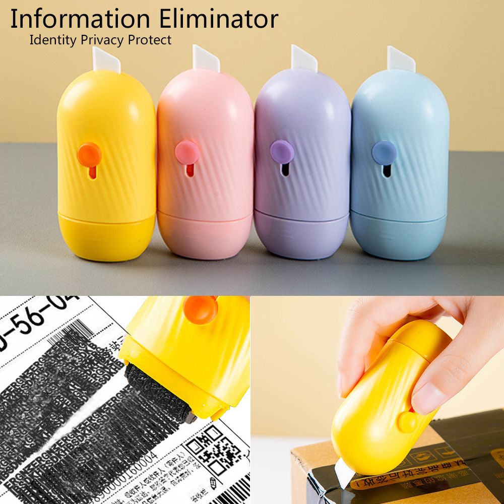 Theft Protection Roller Stamp Identity Privacy Protect Information Eliminator Message Code Data Coverage Stamp Messy Code Stamp