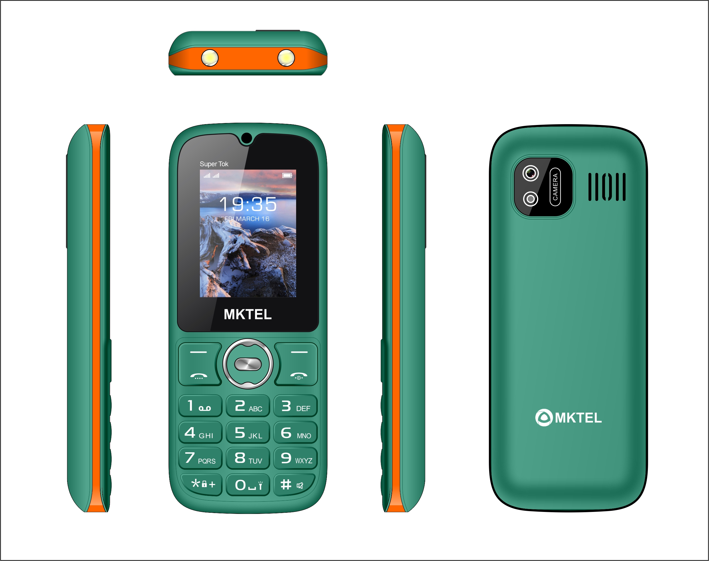 Mktel Super tok Merkmal Telefon 1.77 "-Anzeige, 800- mah-akku, Dual-sim-bereithalten,  mp3 mp4 fm Radios für senioren