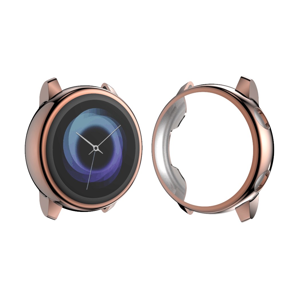 Boîtier pour Samsung galaxy watch, Protection complète en silicone souple, Protection d'écran, pour active galaxy watch: Rose Gold