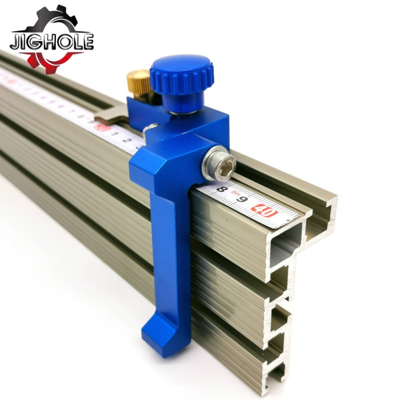 Woodworking Miter Gauge Fence Profile Fence T Track Slot Sliding Brackets Connector for Woodworking Router/Saw Table Benches