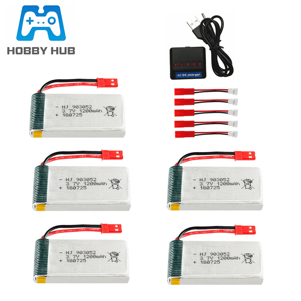 3,7 V 1200mAh lipo Batterie für H11D H11C Fernbedienung Hubschrauber Flugzeuge batterien 3,7 v 903052 JST Stecker und ladegerät einstellen