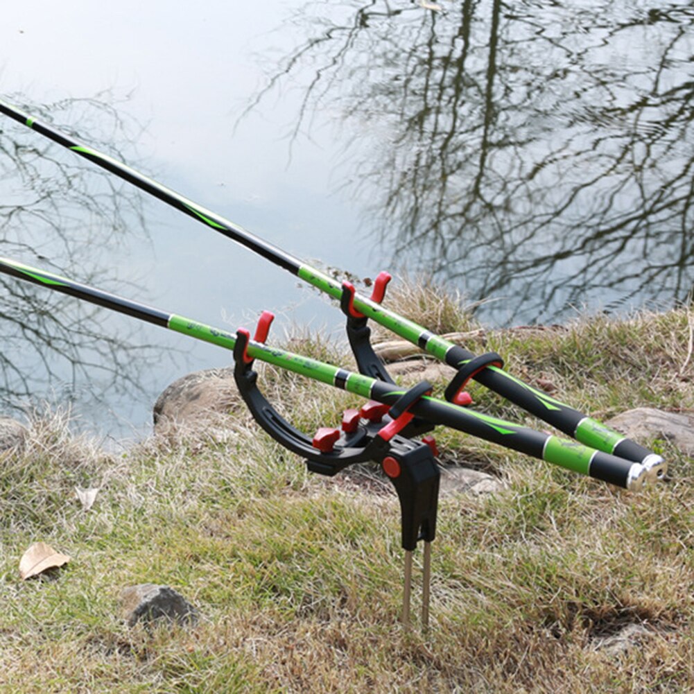 Universal Fishing Rod Racks 360 Degree Adjustable Fishing Pole Holder Universal Foldable Fishing Rods Fix Pole Rack Stand