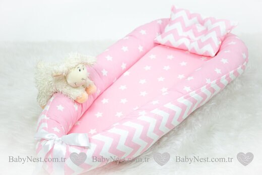 Babynest newborn baby nest bed portable crib travel bed baby nest baby lounge crib bumper pillow cushion: Burgundy