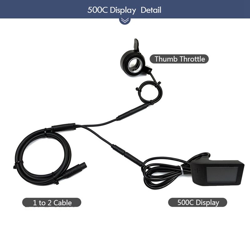 Electric Bicycle Display 500C 6 Pin LCD Display Speed Indicator Computer for Tongsheng TSDZ2 E-Bike Parts