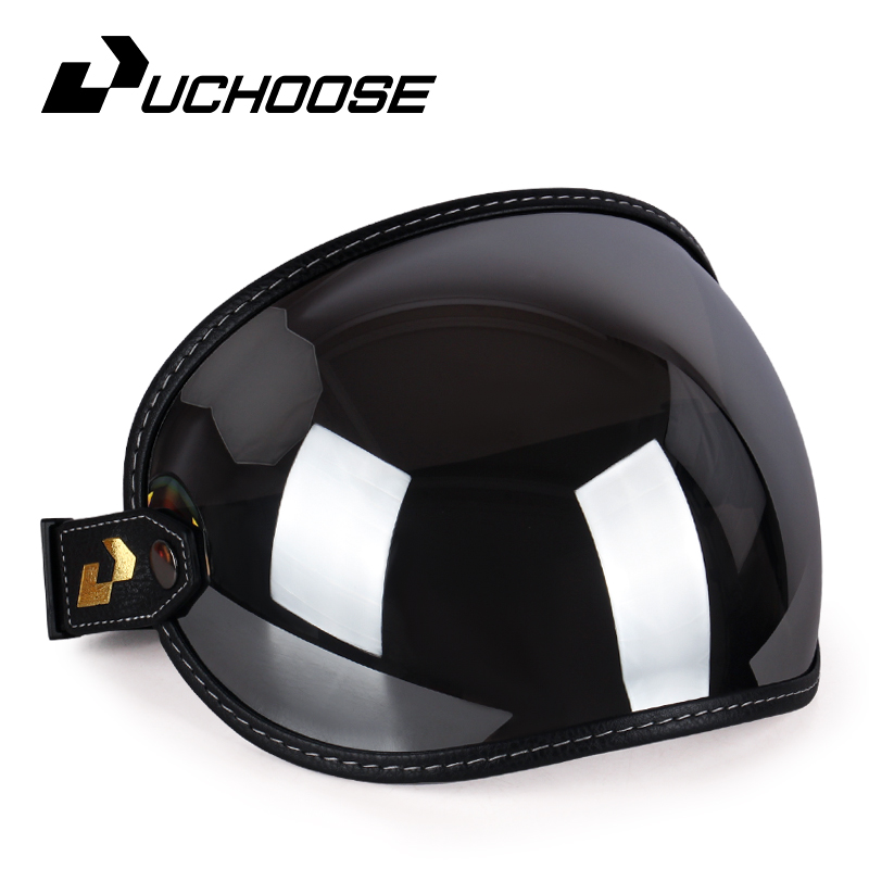 Retro-motorradbrille mit universellem bubble-visier und uv-schutz, vintage-motorradbrille, helmvisier, robust: Blau