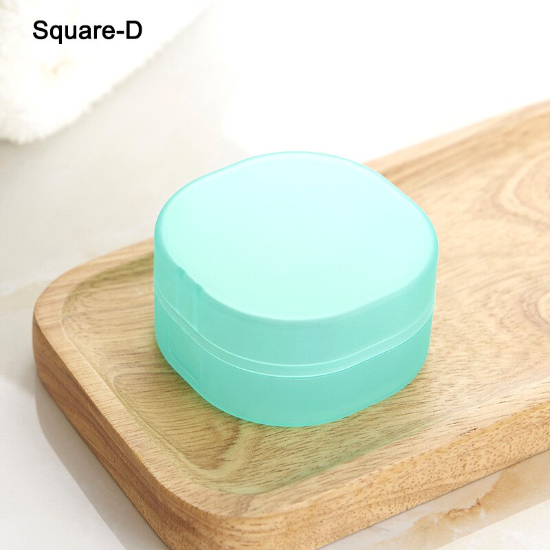Plastic Travel Soap Box Dish Plate Case Case Holder Container Wash Shower Home Shower Bathroom Sealed Soap Case Soap Container: Square-D