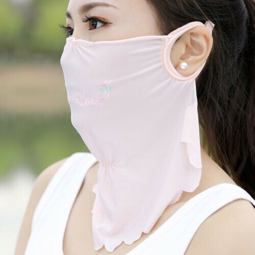 draussen Sport Frauen Maske Sonne UV Schutz Ultra Dünne Sommer Sonnencreme Volle Gesicht Maske