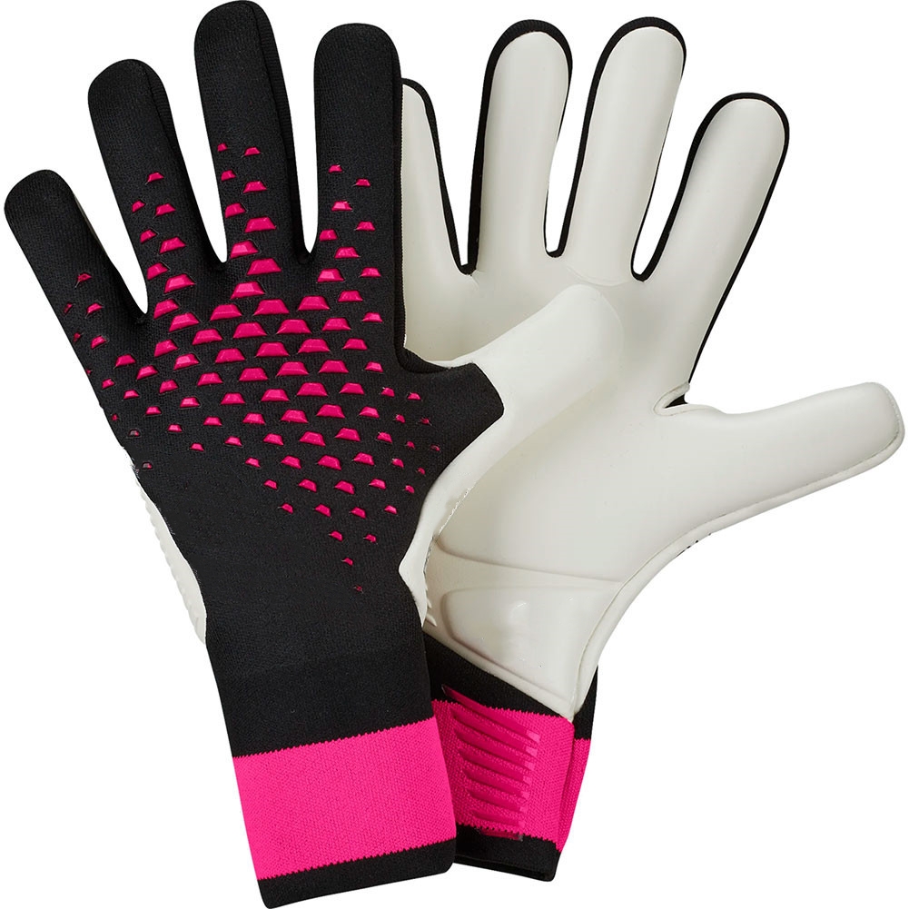 Keeper Handschoenen Roofdier Voetbal Voetbal Kids Volwassenen Mannen Vrouwen Dikker Latex Niet-Slip Slijtvaste Voetbal Keeper Handschoenen: Rood / M