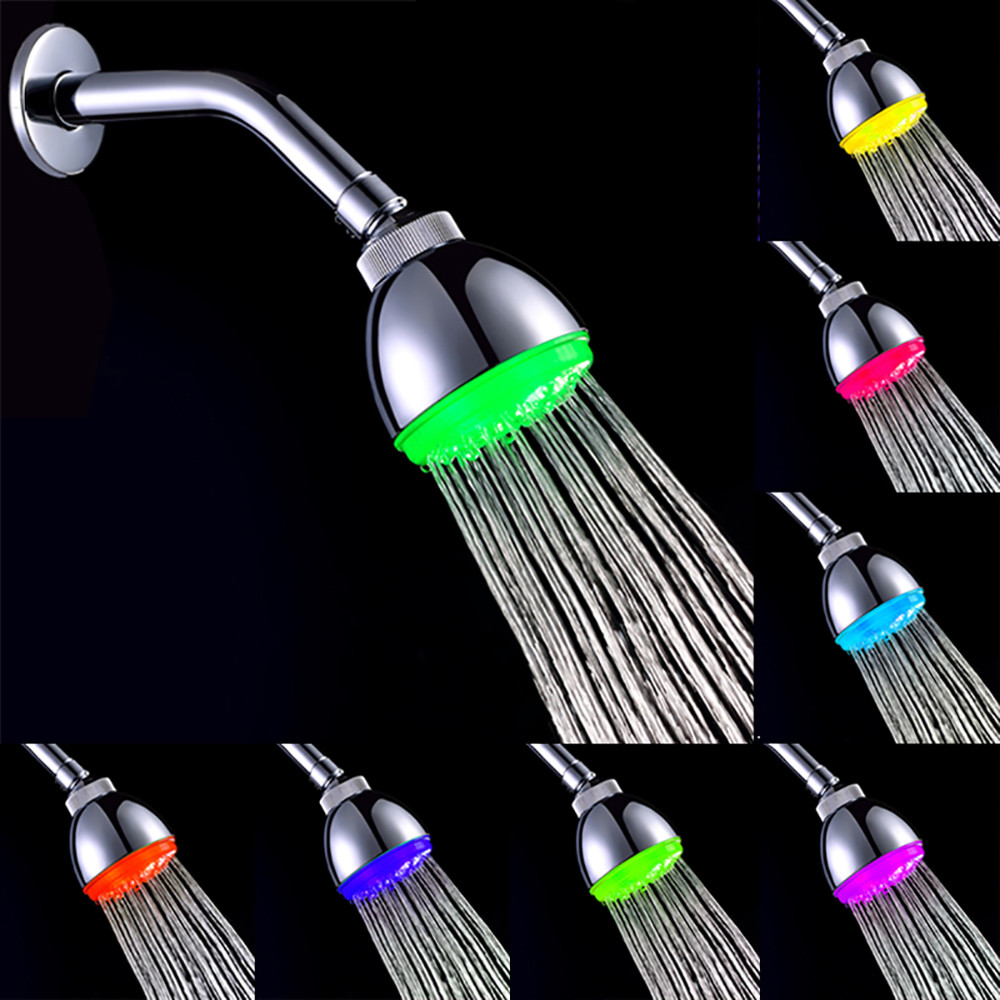 Shower Head Led Temperature Shower Spray Heads RGB... – Grandado