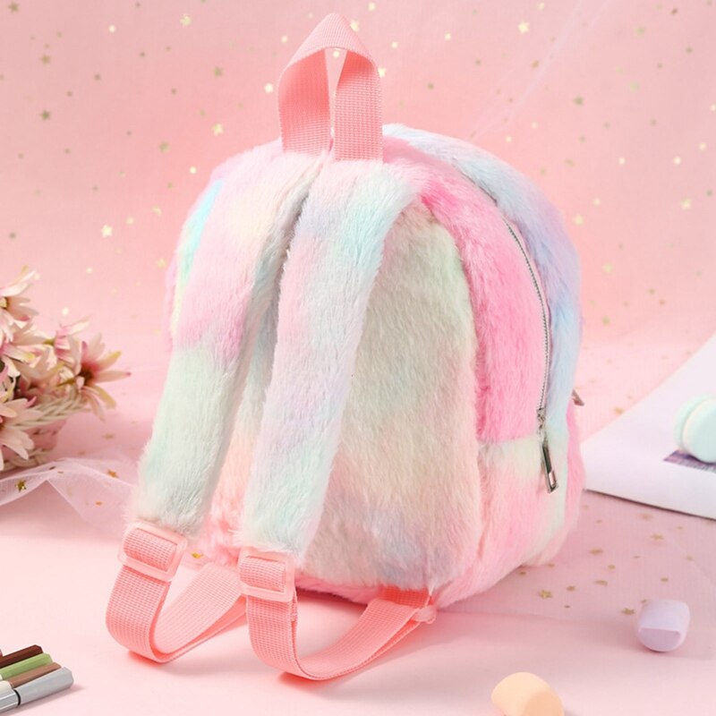 Plysch unicorn ryggsäck barnens tecknad skolväska söt unicorn väska mini unicorn ryggsäck väskor mini rosa ryggsäck skolväska