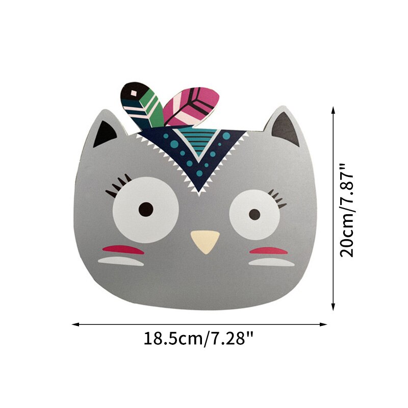 Style nordique enfants chambre ornements dessin animé animaux renard bébé chambre berceau décor enfant dessin animé Animal tête mur décor enfant: 3