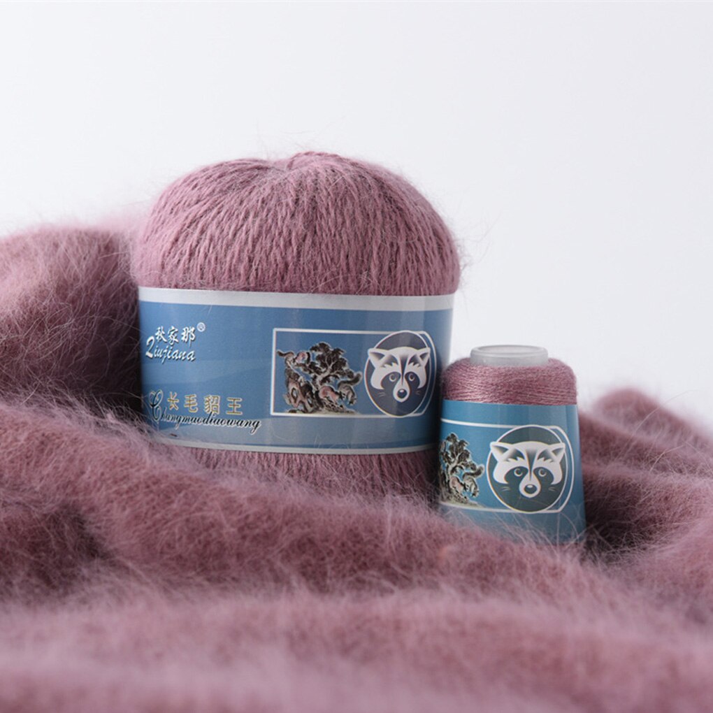 50+20g/set soft mink wool hand-knitted luxury long-wool cashmere Crochet knitted yarn suitable Scarf Cashmere: NO.14