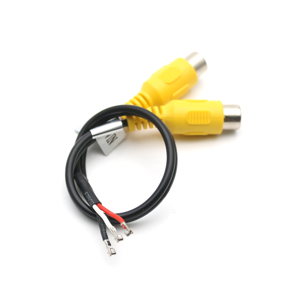 Universal DIY 4 6 8 10 12 Pin RCA Audio Video Wire Harness Camera AUX AV IN Out Cable Adapter Wiring Connector Android Car Radio: black