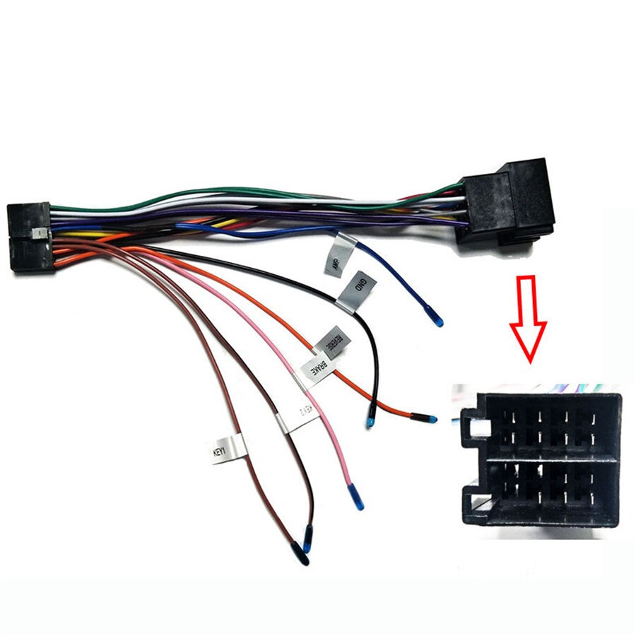 20 PIN ISO Wiring Harness Connector DVD Android for 1din or 2din Android Power Cable Harness