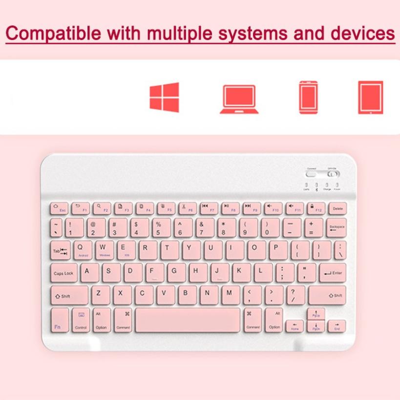 Mini Wireless Bluetooth Keyboard Mouse 10 inch Universal Portable Keyboard For iPad Tablet Computer Android IOS Mac Windows