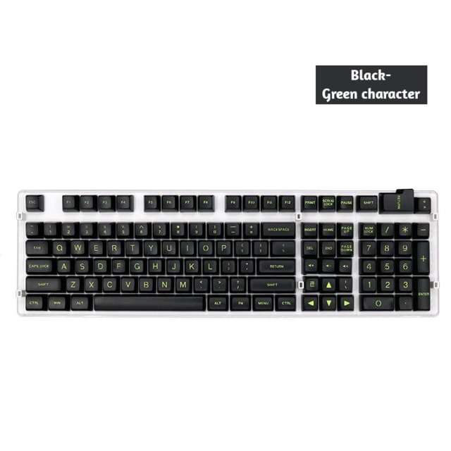 Gaming tastenkappen Mechanische tastatur kappe Schlüssel 108 Schlüssel SA Profil ABS Keycap Set Ergonomie Doppel-schuss Form Große Schrift opaque: Black-3