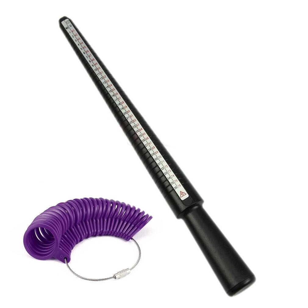US EU Standard Ring Size Mandrel Stick Finger Gauge Ring Sizer Measuring Jewelry Tool Set Ring Size Jewellery Tools: Set 1