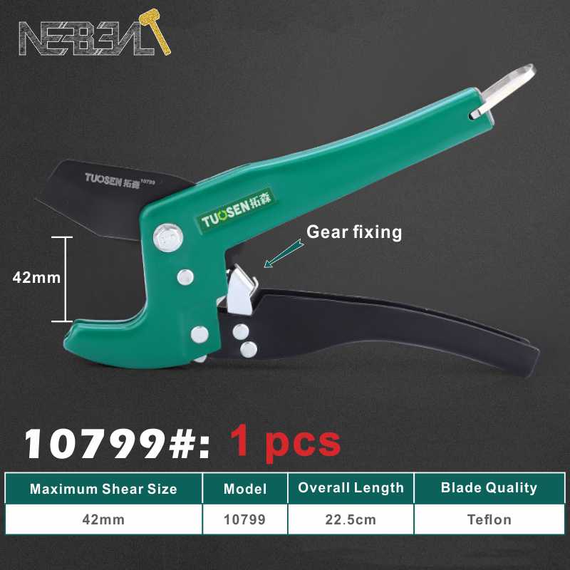 Tijeras de plástico SK5 para cortar tubos de plástico, herramientas manuales de fontanería, PVC/PE/VE/PPR, de aleación de aluminio, 42-75MM: 10799 1pcs