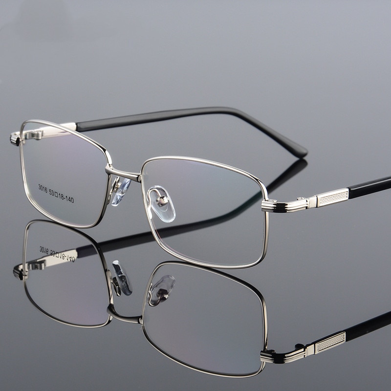Titanium Legering Front Velg Brillen Frame Met Flexibele Temple Arms Semi-Randloze Bril Frame Met 3 Optionele Kleuren