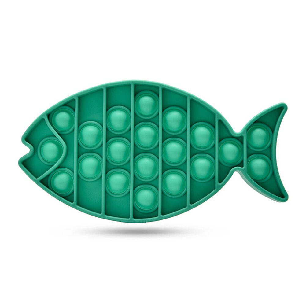 Push Blase Zappeln Sensorischen Spielzeug Fisch Katze Fokus Ausbildung Tabletop Spiel Puzzle Stress Reliever Stress Pädagogisches Spielzeug: Green Fish