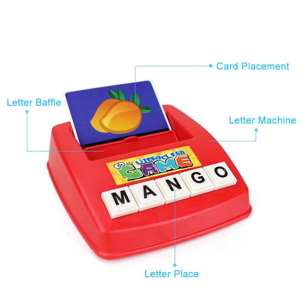 Engels Alfabet Game Machine Kinderen Educatief Speelgoed Leren Engels Woorden Zie Foto 'S Geletterdheid Platter