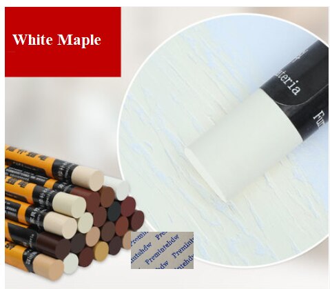 4 Teile/los Dia.12 * L97mm Möbel Kreide Holz Reparatur Wachs Füllstoff Schrank berühren hoch Kitt Farbe Stock: Weiß Ahorn