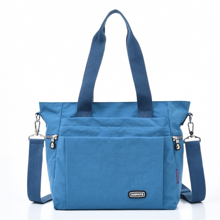 Mode Vrouwen Schoudertas Voor Werk Vrouw Reizen Handtas Grote Capaciteit Dames Messenger Bag Nylon Licht Tote Crossbody Bag: Sky Blue