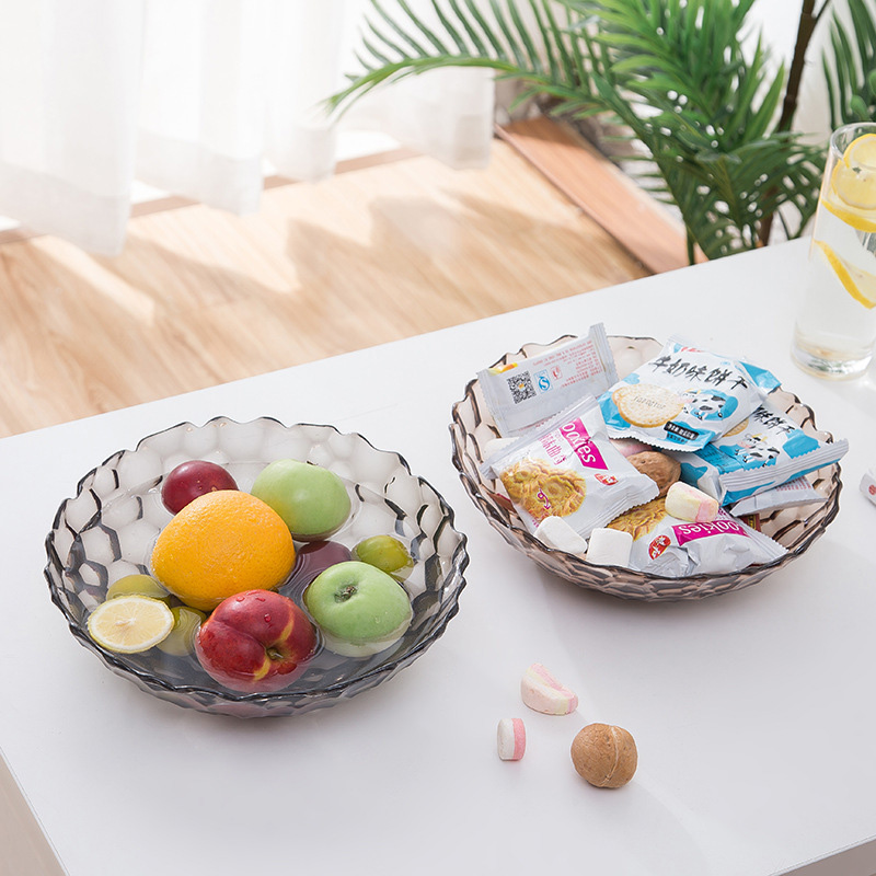 Honingraat Fruitschaal Moderne Woonkamer Home Snacks Snacks Gedroogd Fruit Plaat Plastic Transparante Fruitschaal