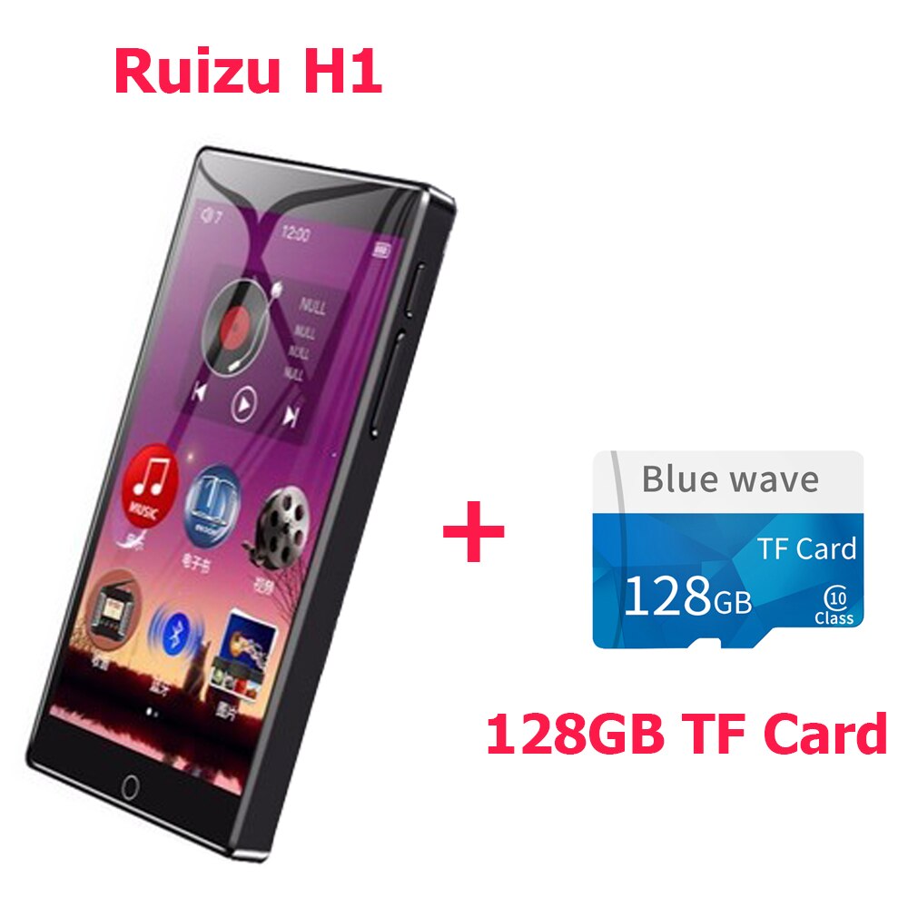 RUIZU H1 MP3 Player Bluetooth 8GB Music Player 4.0" Full Touch Screen Built-in Speaker Support FM Radio Recording Video E-book