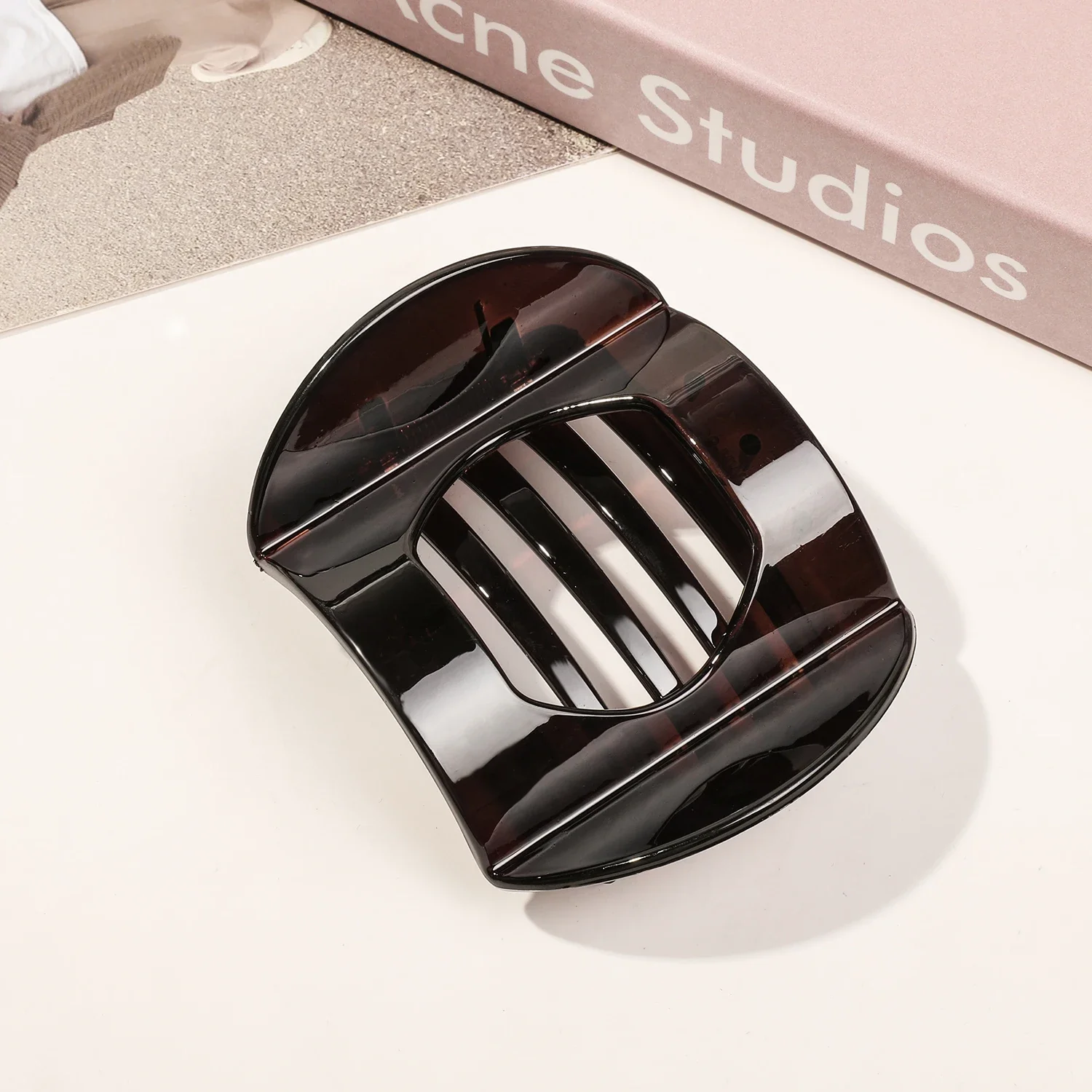 Pinzas para el pelo antideslizantes para mujer, horquillas de garra de pato en forma de arco Vintage, accesorios para el cabello de PC, grandes y pequeños, nuevos: Rojo