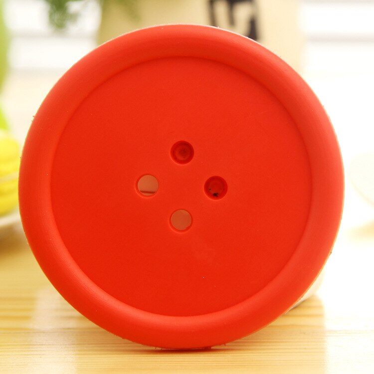 1 Pcs Knoppen Cup Pad Servies Siliconen Cup Pad Coaster Placemats Cup Mat Eettafel Koffie Hittebestendige Keuken Tool: red