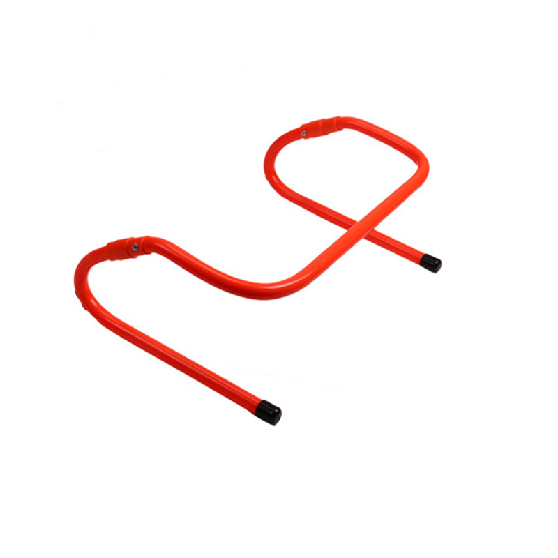 Hindertrening fotballhekk smidighet utendørs justerbar høyde utstyr fotballstall lagøvelse stigestativ: Hvit