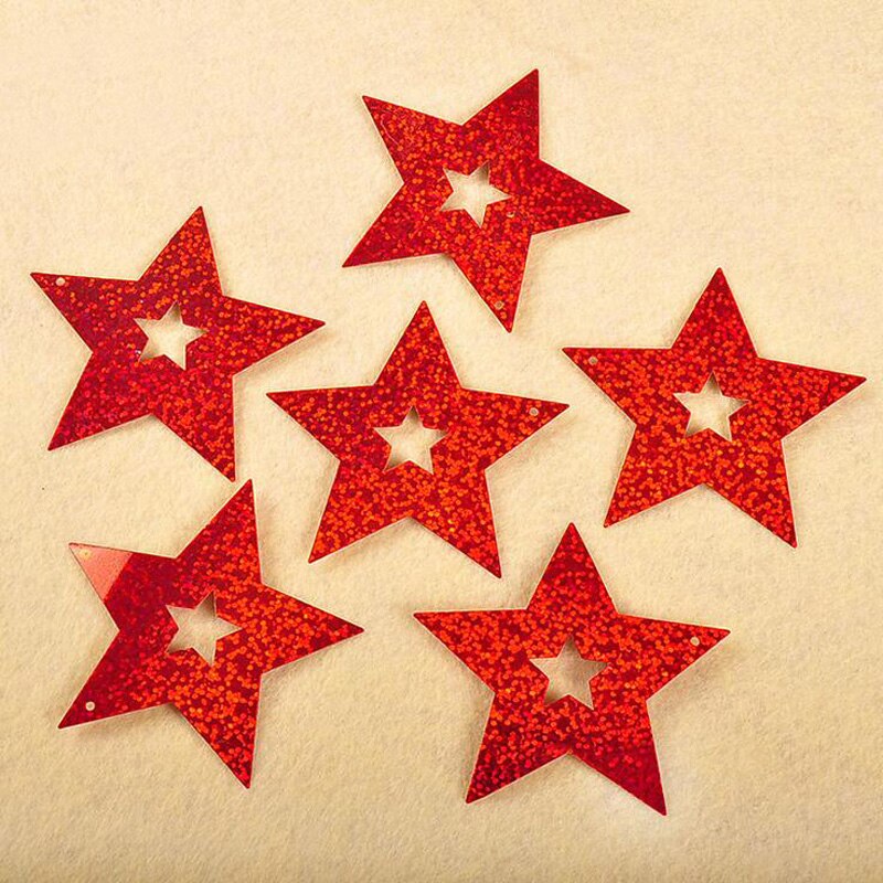 100 Uds tarjetas de cartón de estrellas brillantes colgante con globos cinta decoración de globos para bodas suministros para fiestas 6 colores opcionales 30: Rojo