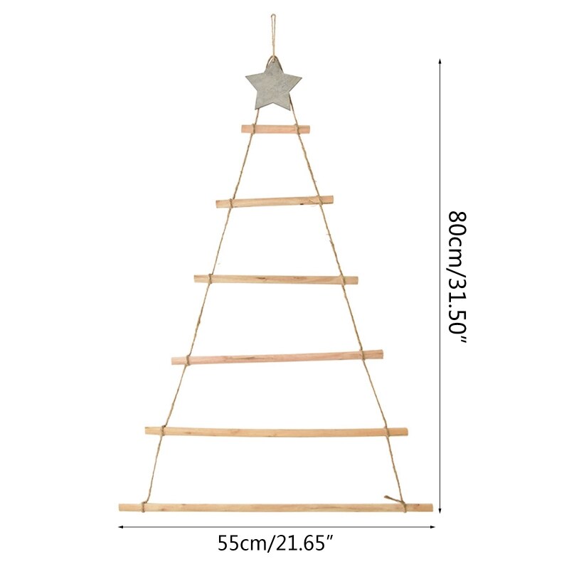 Nordic Stijl Diy Houten Kerstboom Kunstmatige Nep Kinderen Ornamenten Muur Opknoping Decoratie Voor Thuis Nieuwjaar