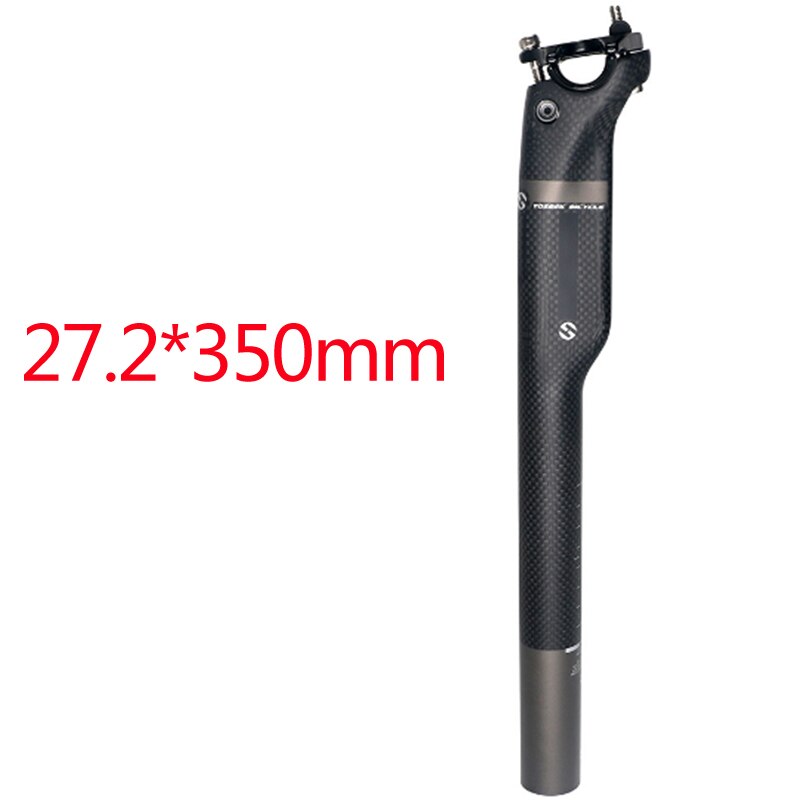 TOSEEK Bicycle Mountain Bike tige de selle Accessoires de vélo ultra-légers haute dureté tige de selle de vélo en carbone: 3K extinction Q