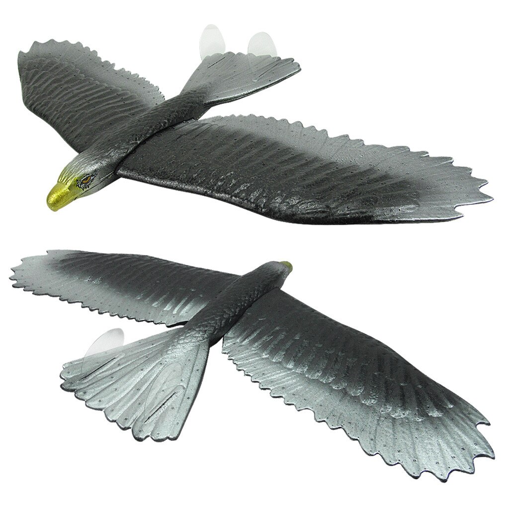 2PC Eagle Model Educational DIY Coating FoamHand Launch Throwing Aircraft Airplane Glider DIY Plane Toy