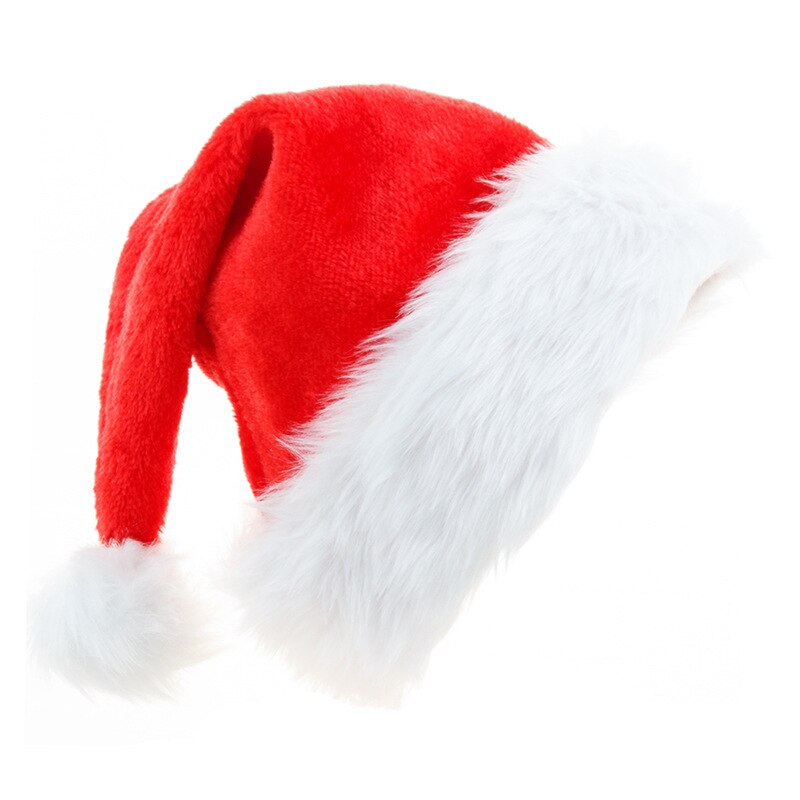Pluche Kerst Hoeden Voor Volwassen Kinderen Rode Kerstman Xmas Hat Cap Vrolijk Kerstfeest Navidad Levert Jaar Decoratie